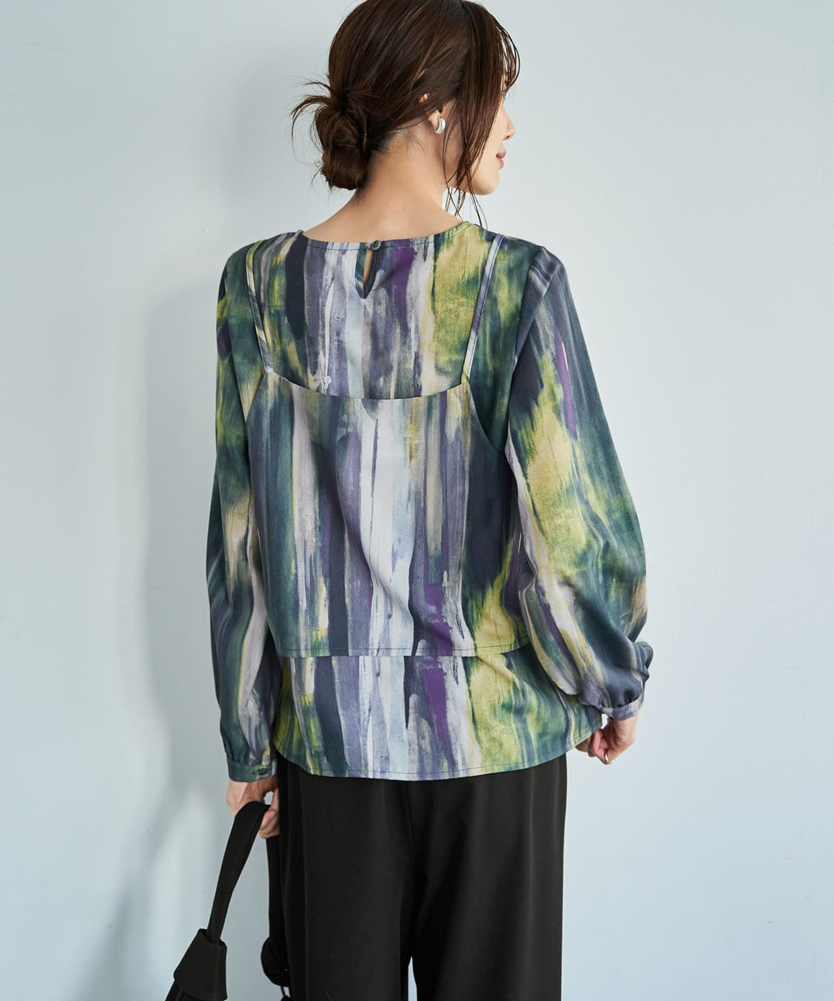 着用イメージ　165cm パープルミックス