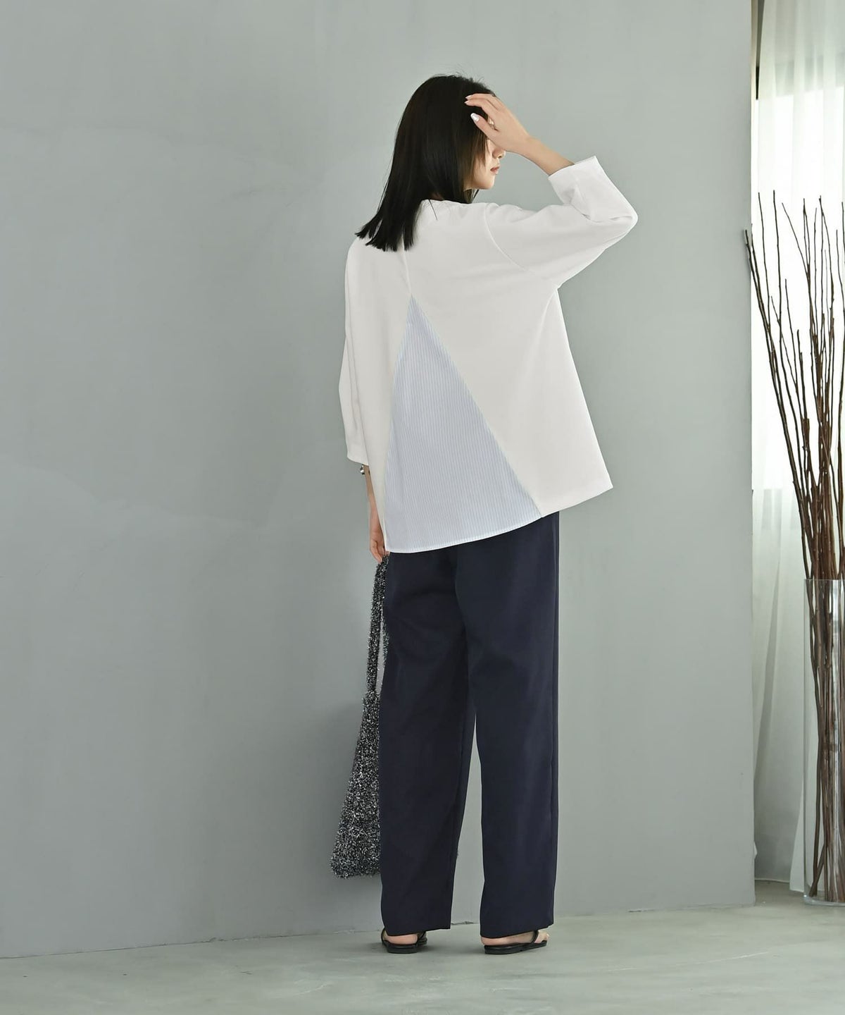 着用イメージ 172cm ホワイト F