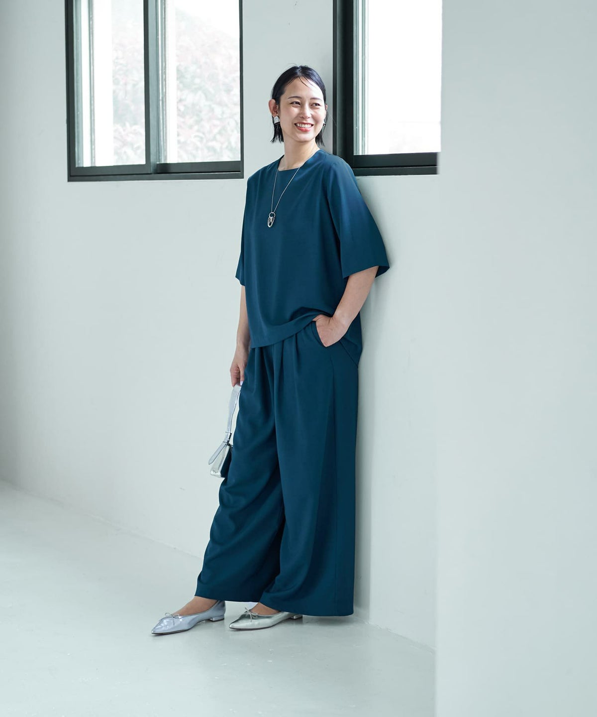 着用イメージ 172cm ブルーグリーン X-tall