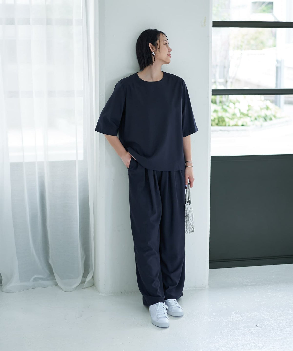 着用イメージ 187cm ネイビー X-tall