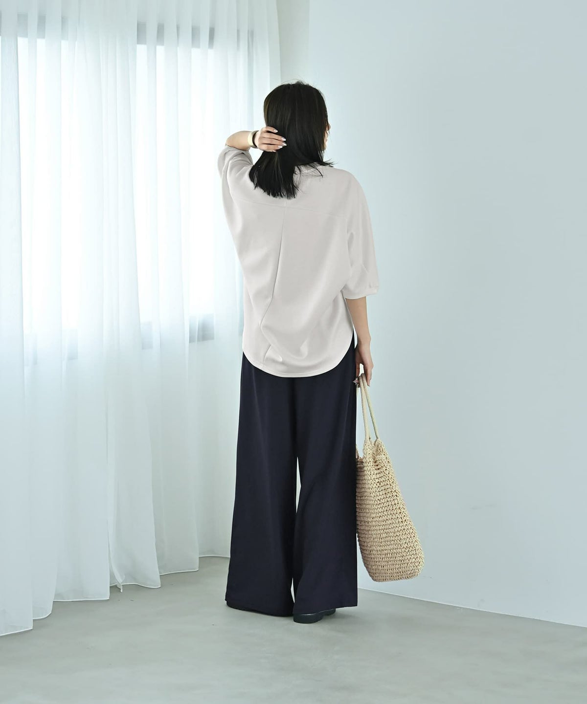 着用イメージ 172cm ネイビー F