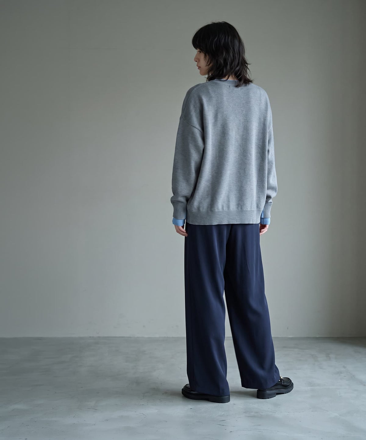 着用イメージ 170cm ネイビー F