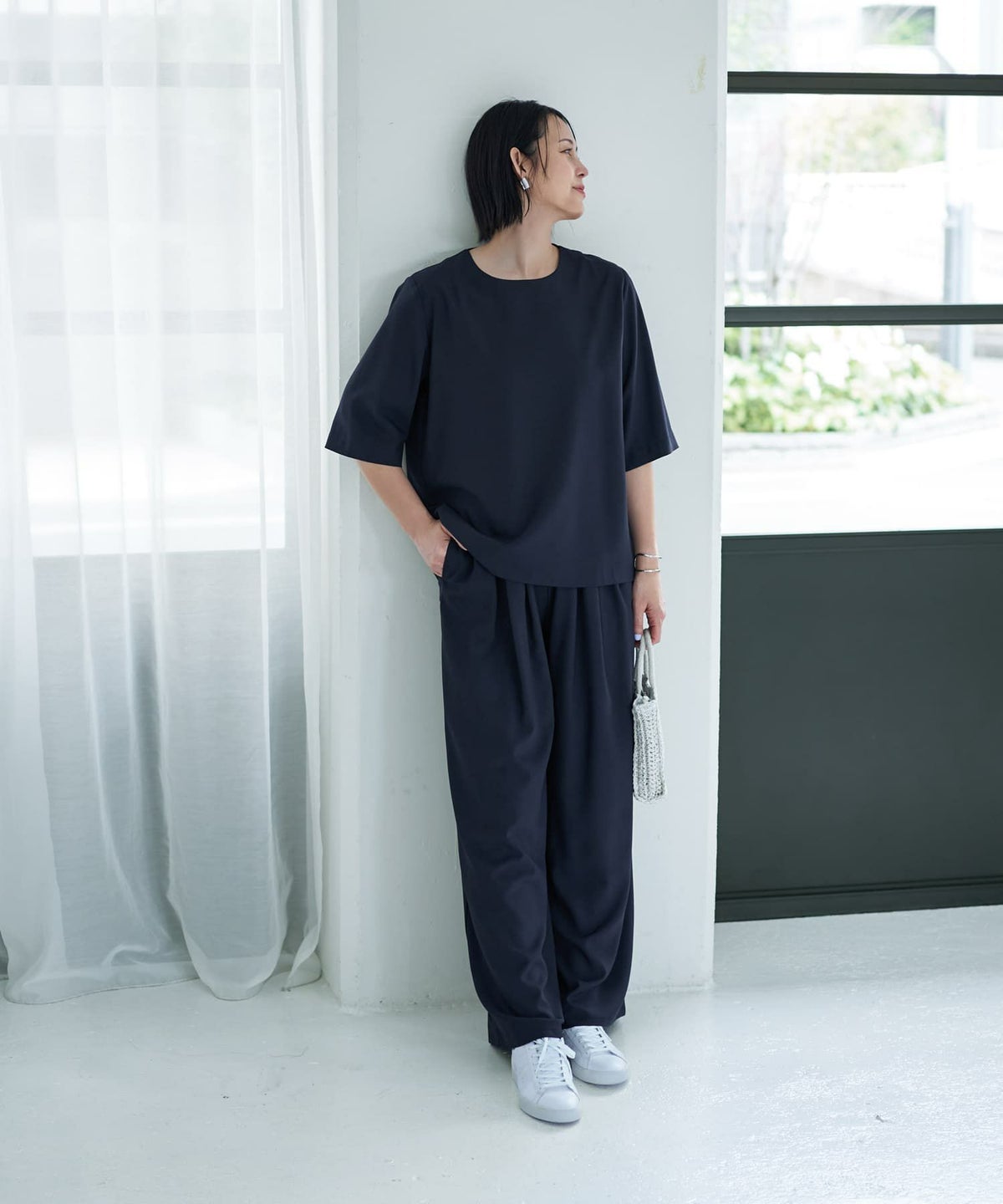 着用イメージ 187cm ネイビー X-tall