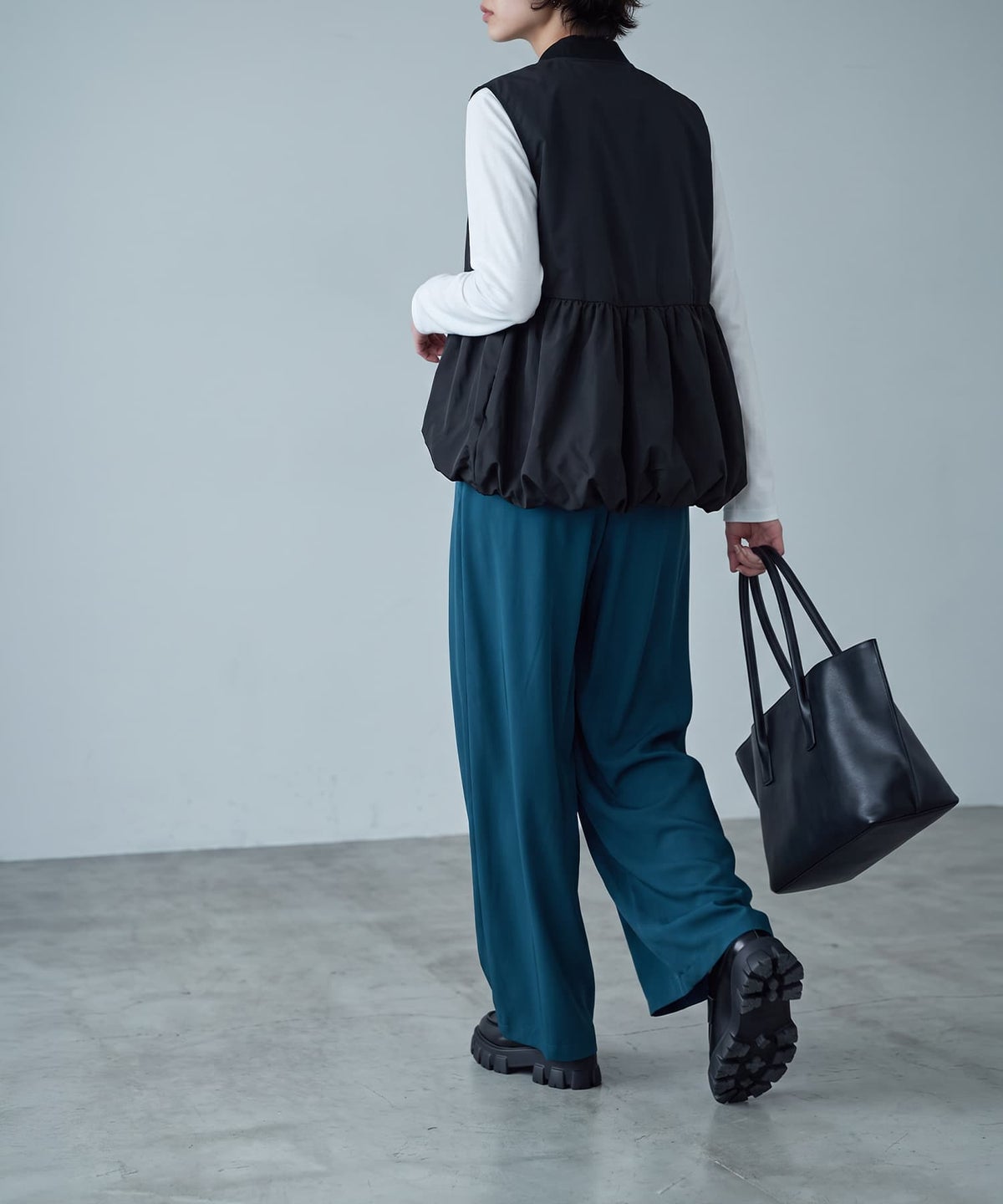 着用イメージ 170cm ブルーグリーン F