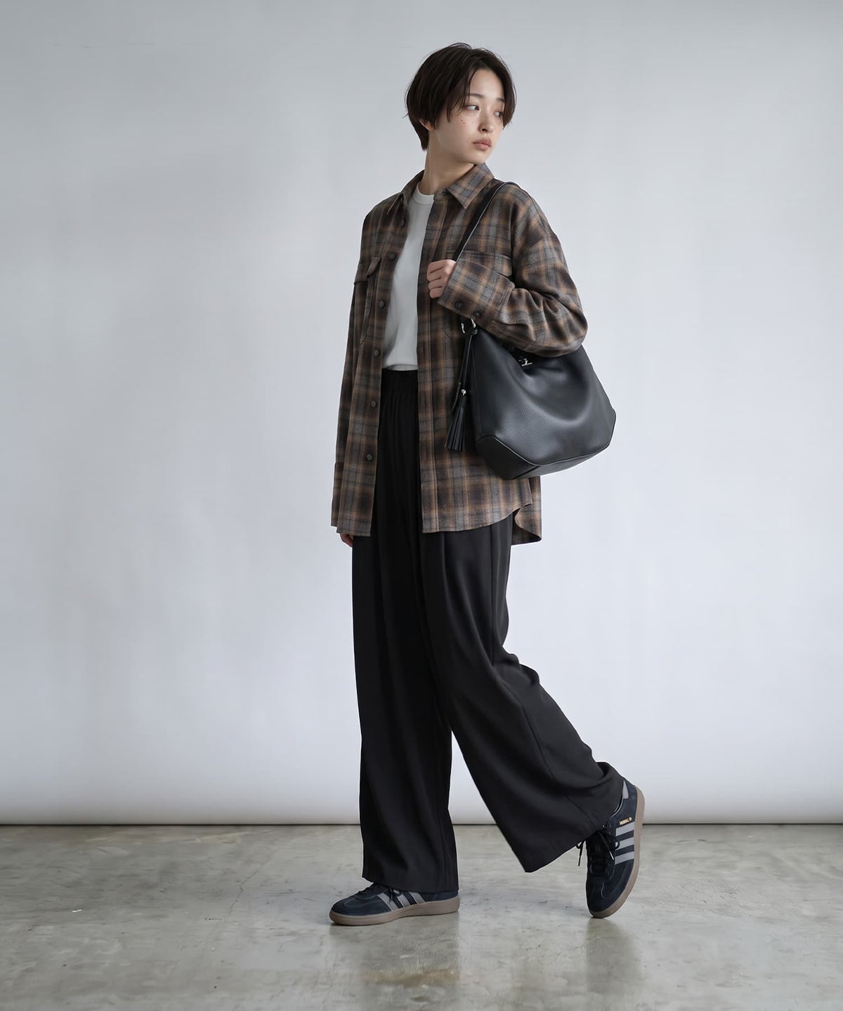 着用イメージ 170cm ブラック F