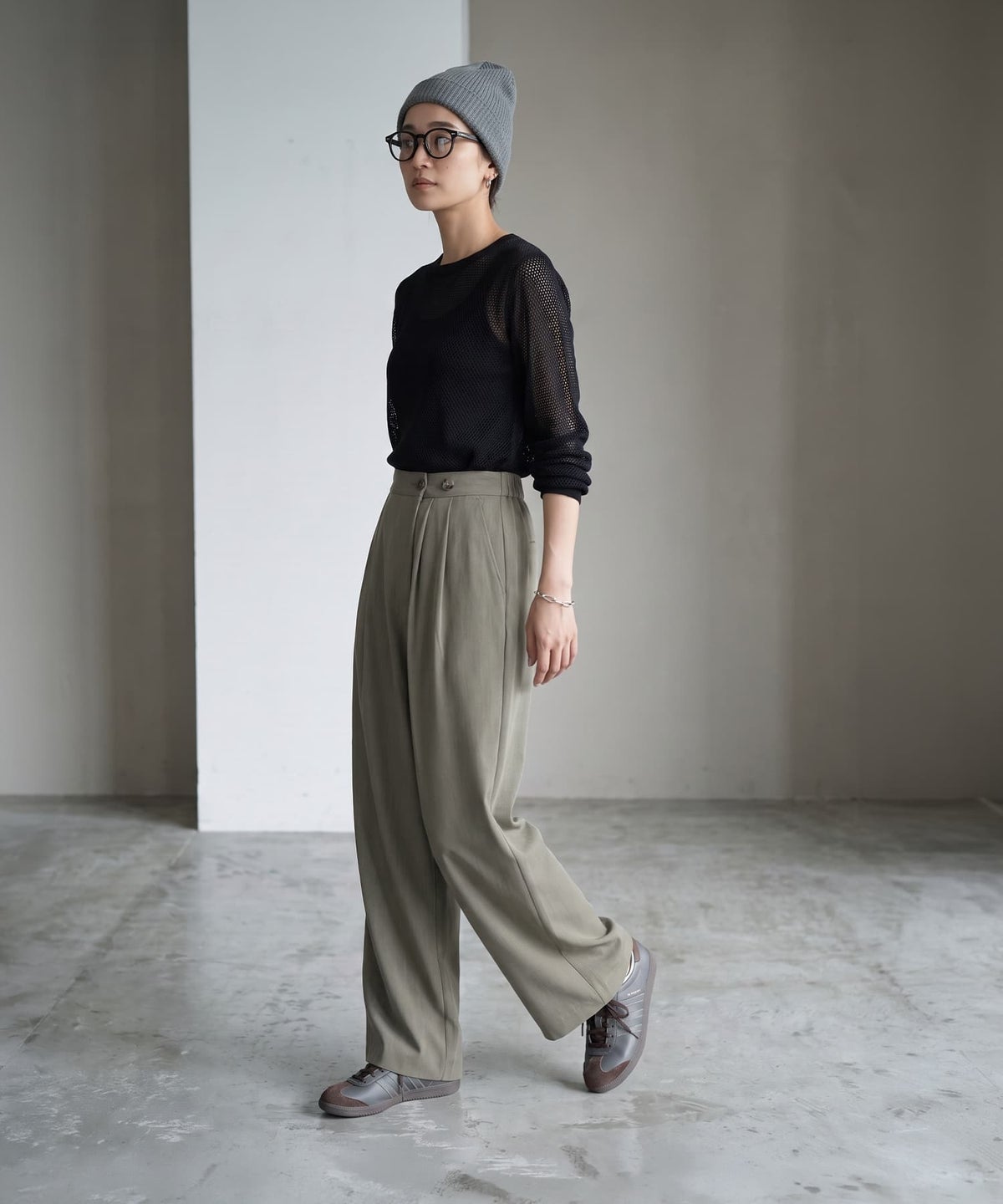 着用イメージ 170cm オリーブグレー F