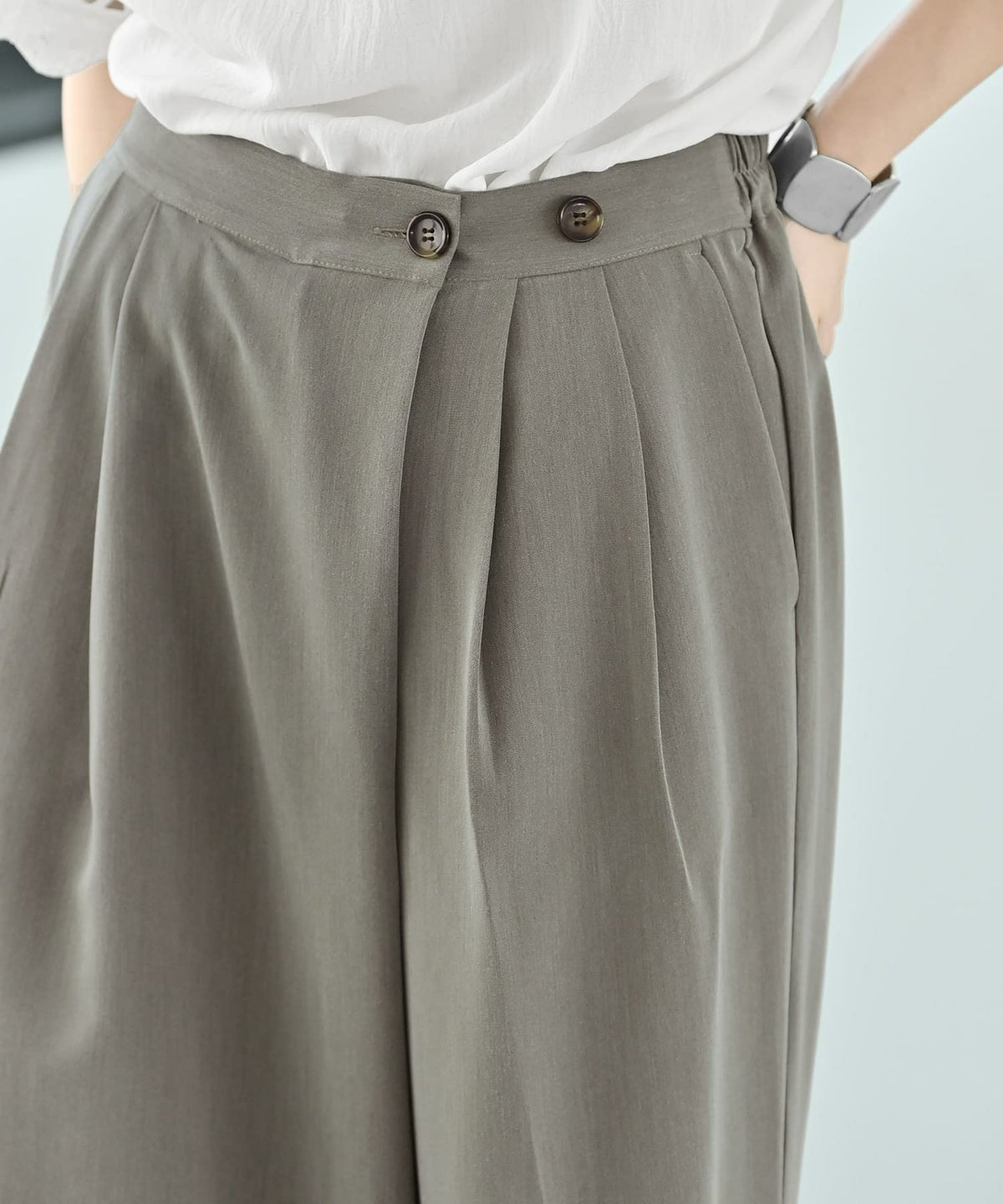 着用イメージ 172cm オリーブグレー F