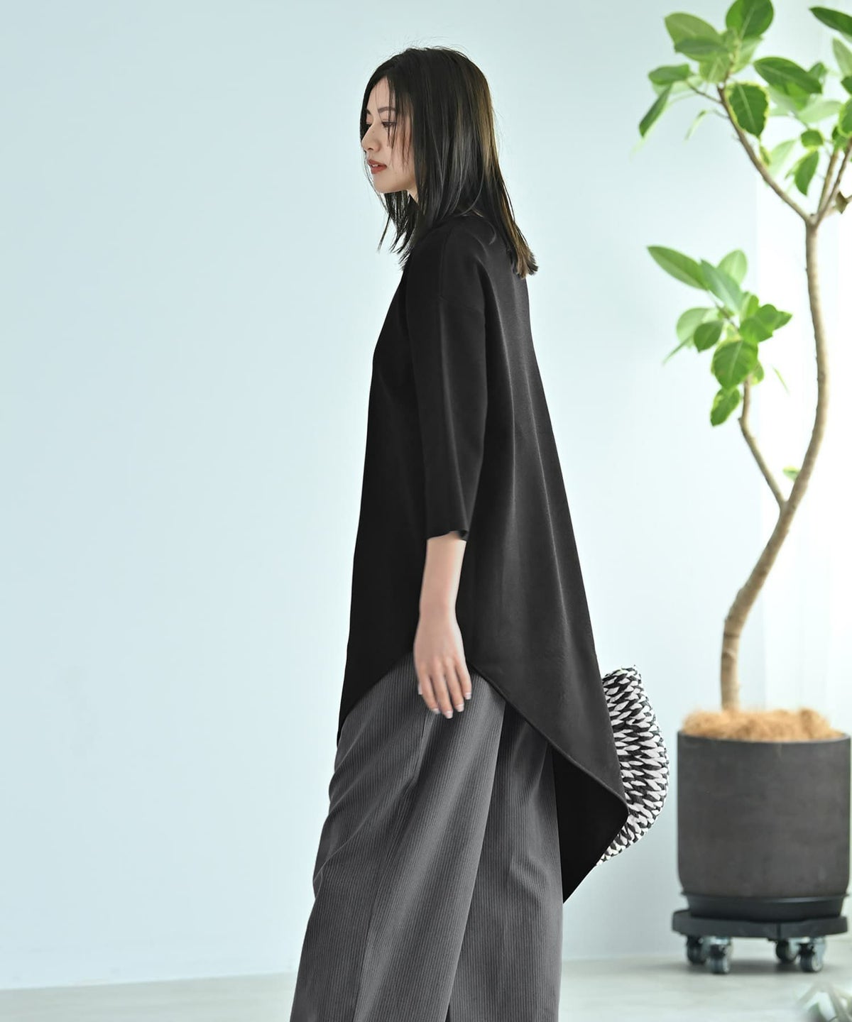 着用イメージ 172cm ブラック