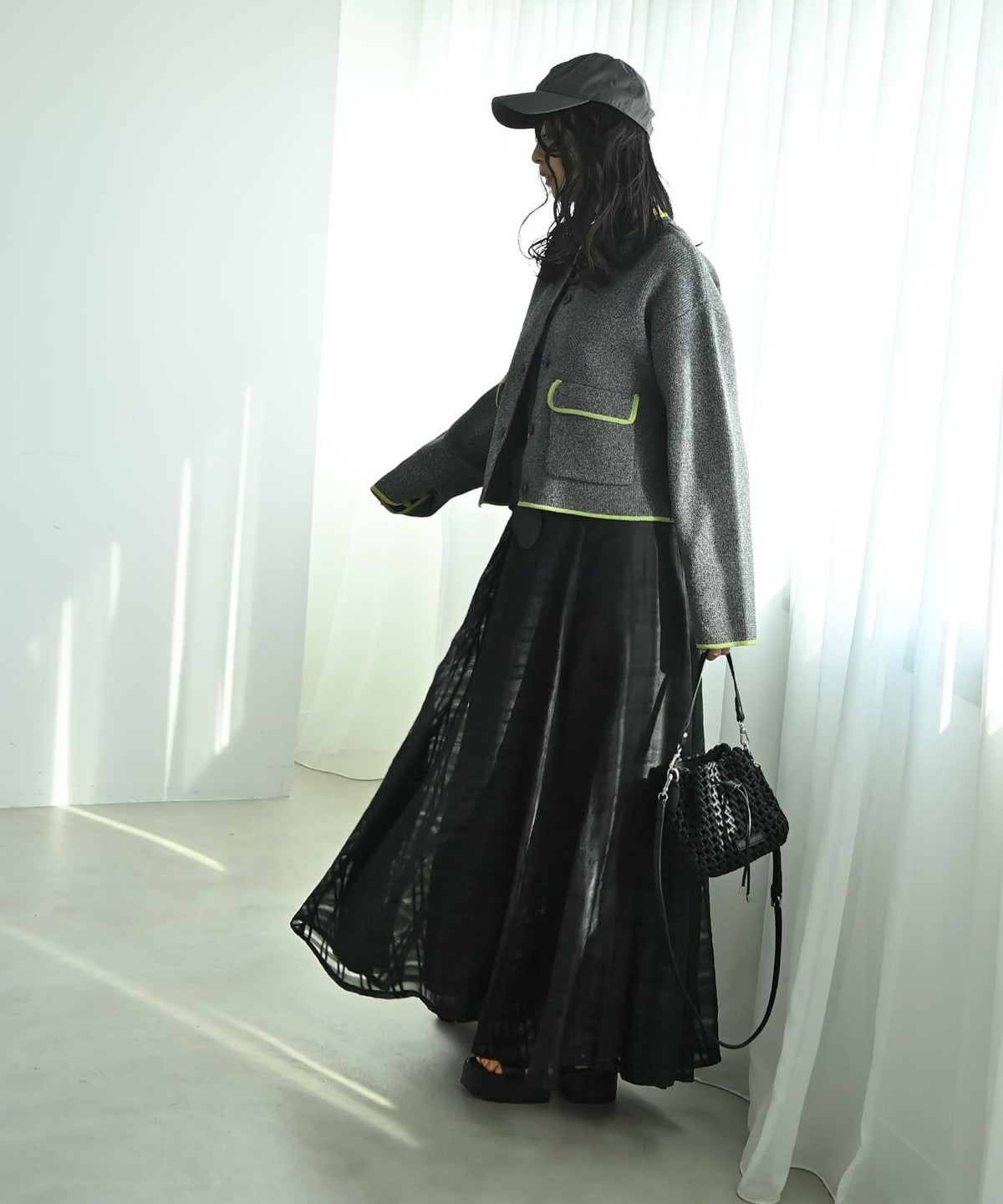 着用イメージ 167cm ブラック