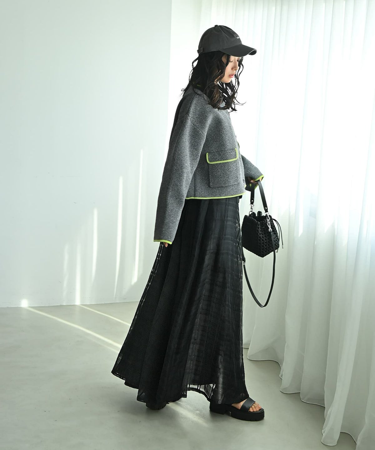 着用イメージ 167cm ブラック