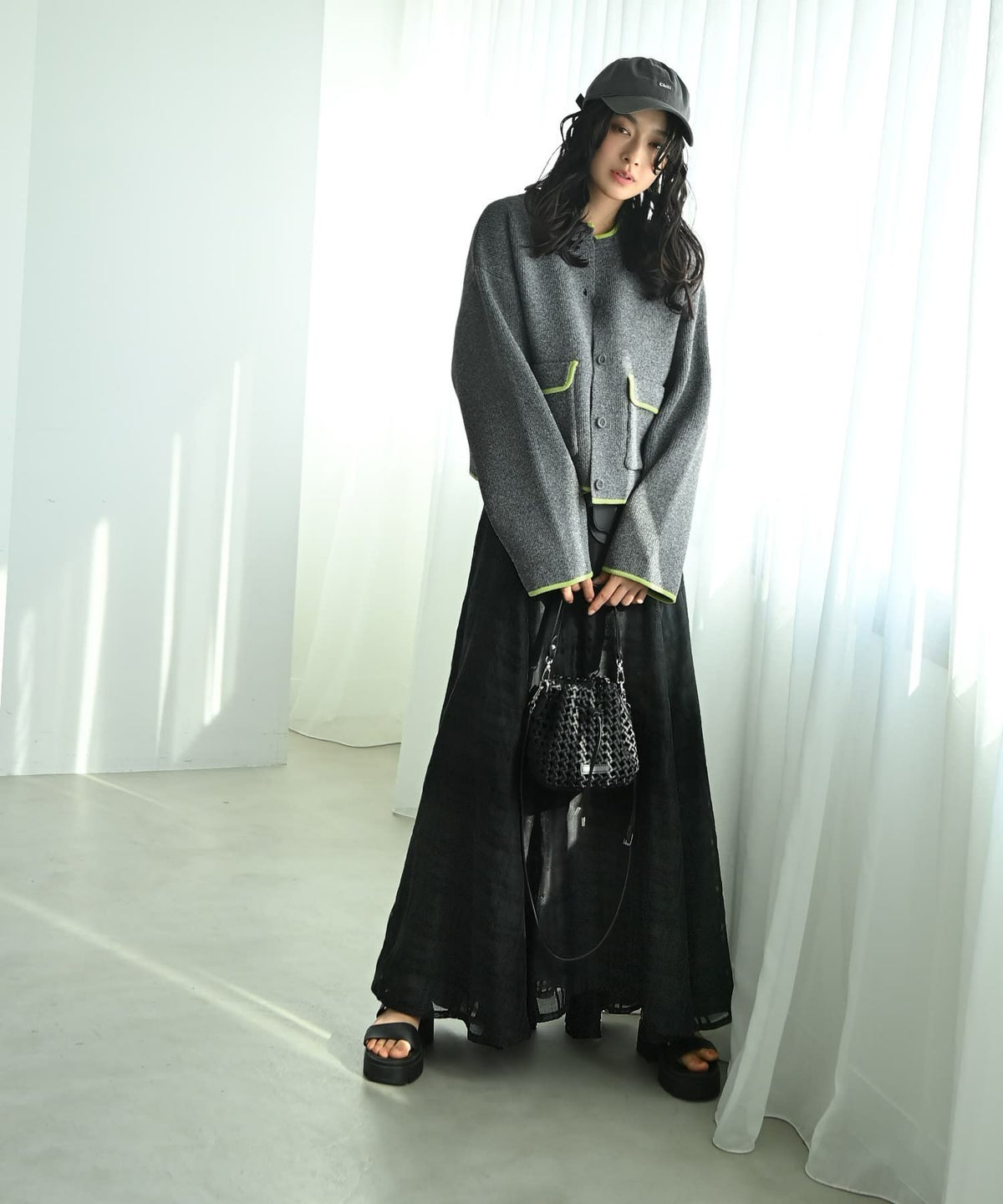 着用イメージ 167cm ブラック