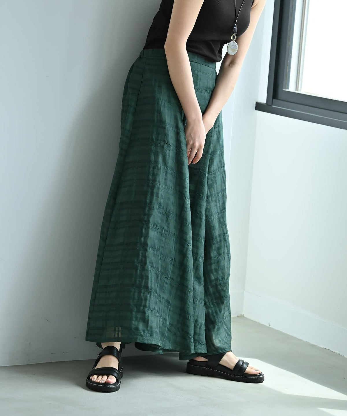 着用イメージ 172cm グリーン