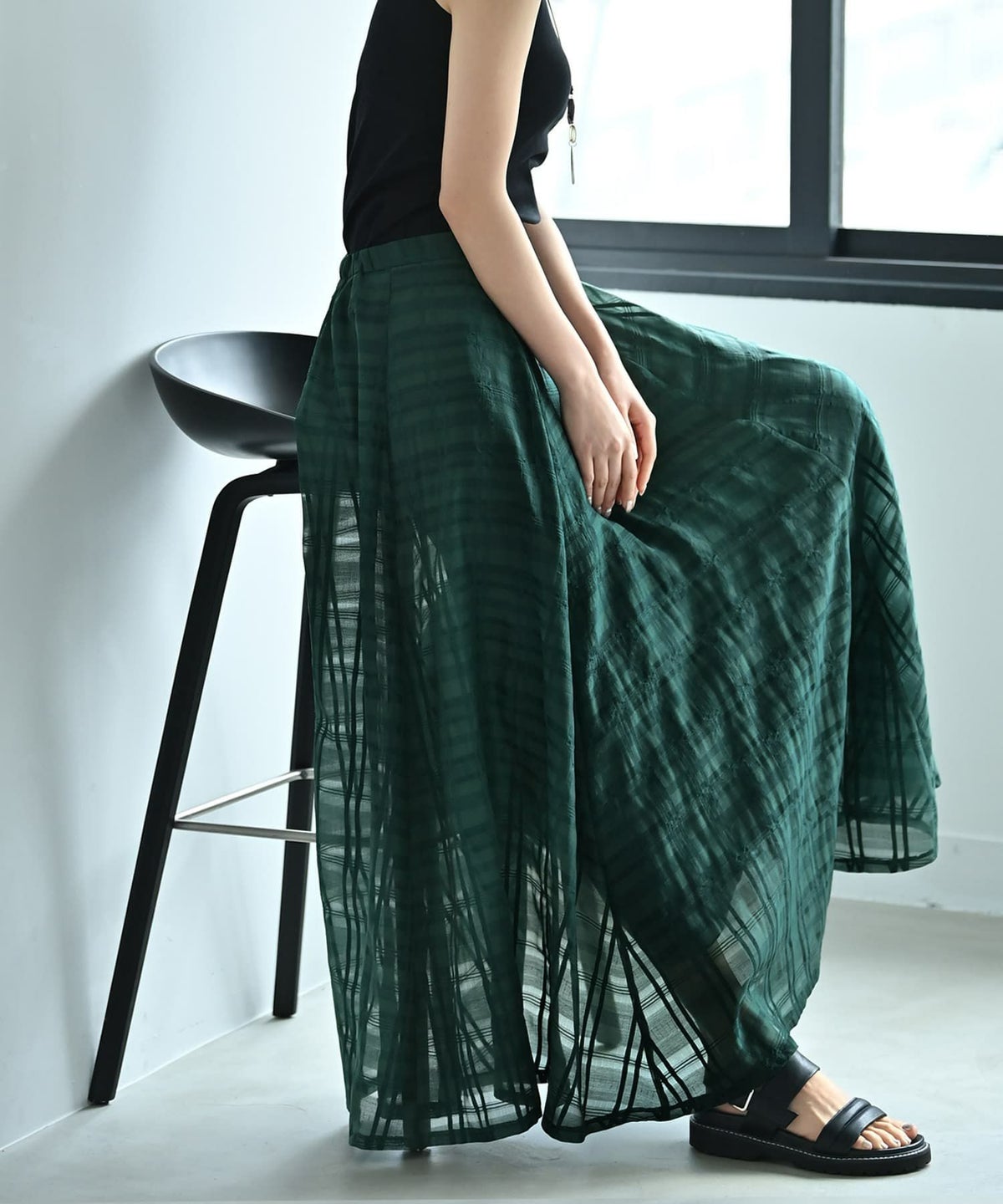 着用イメージ 172cm グリーン