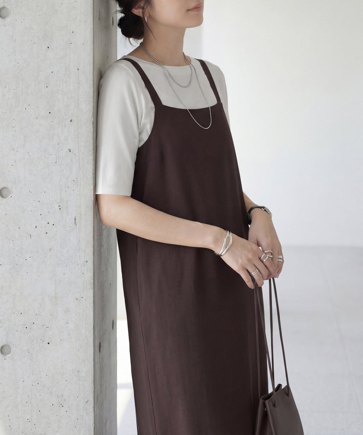 着用イメージ 163cm ホワイト