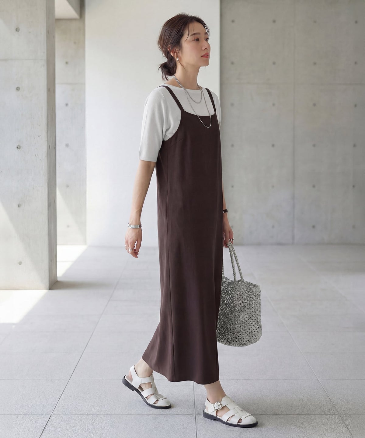 着用イメージ 163cm ホワイト