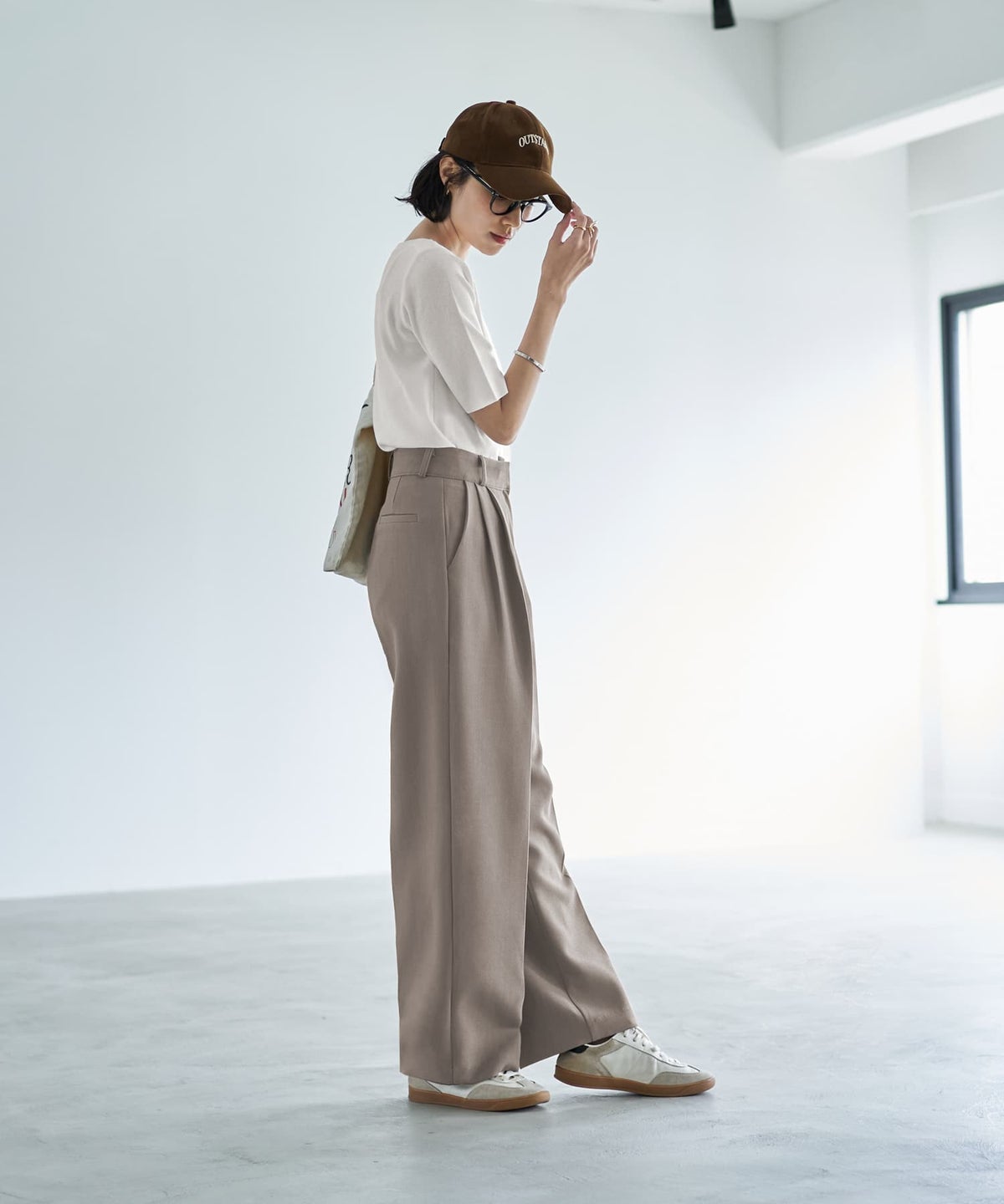 着用イメージ 163cm ホワイト