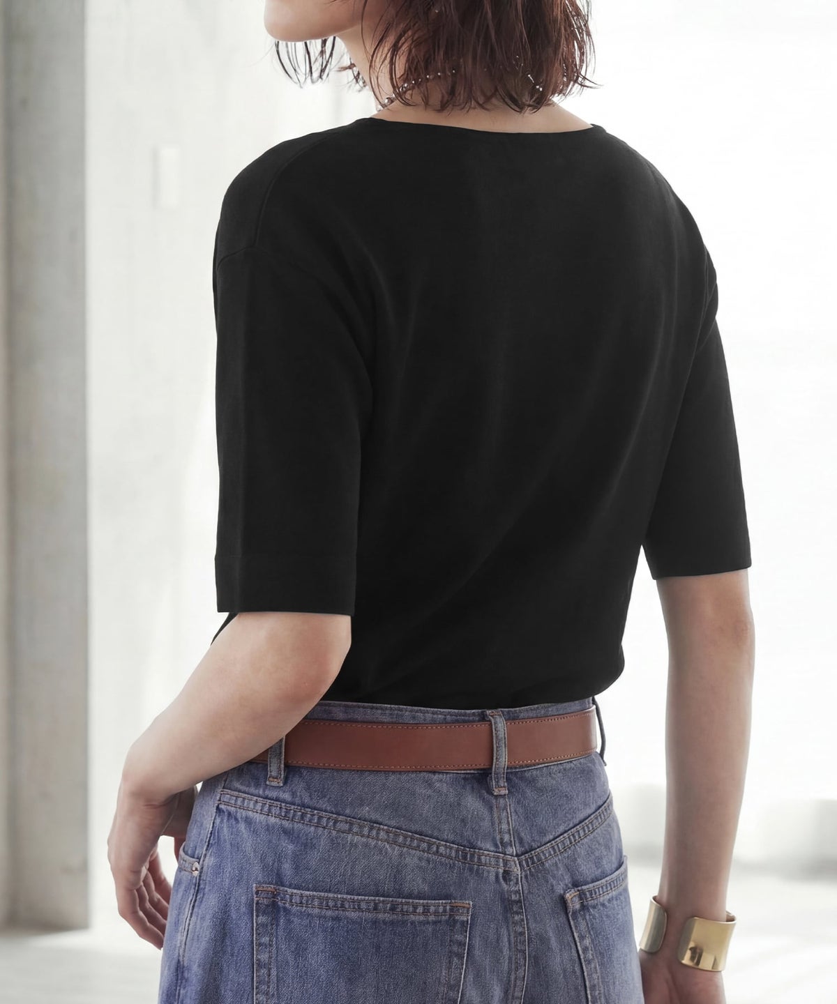着用イメージ 163cm ブラック