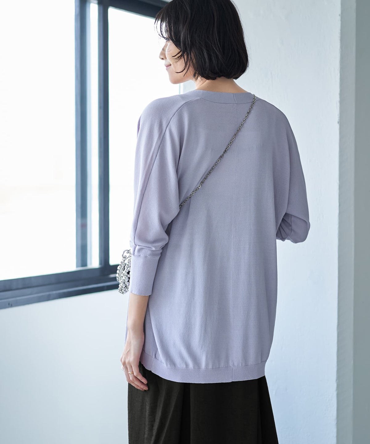 着用イメージ　163cm ラベンダー