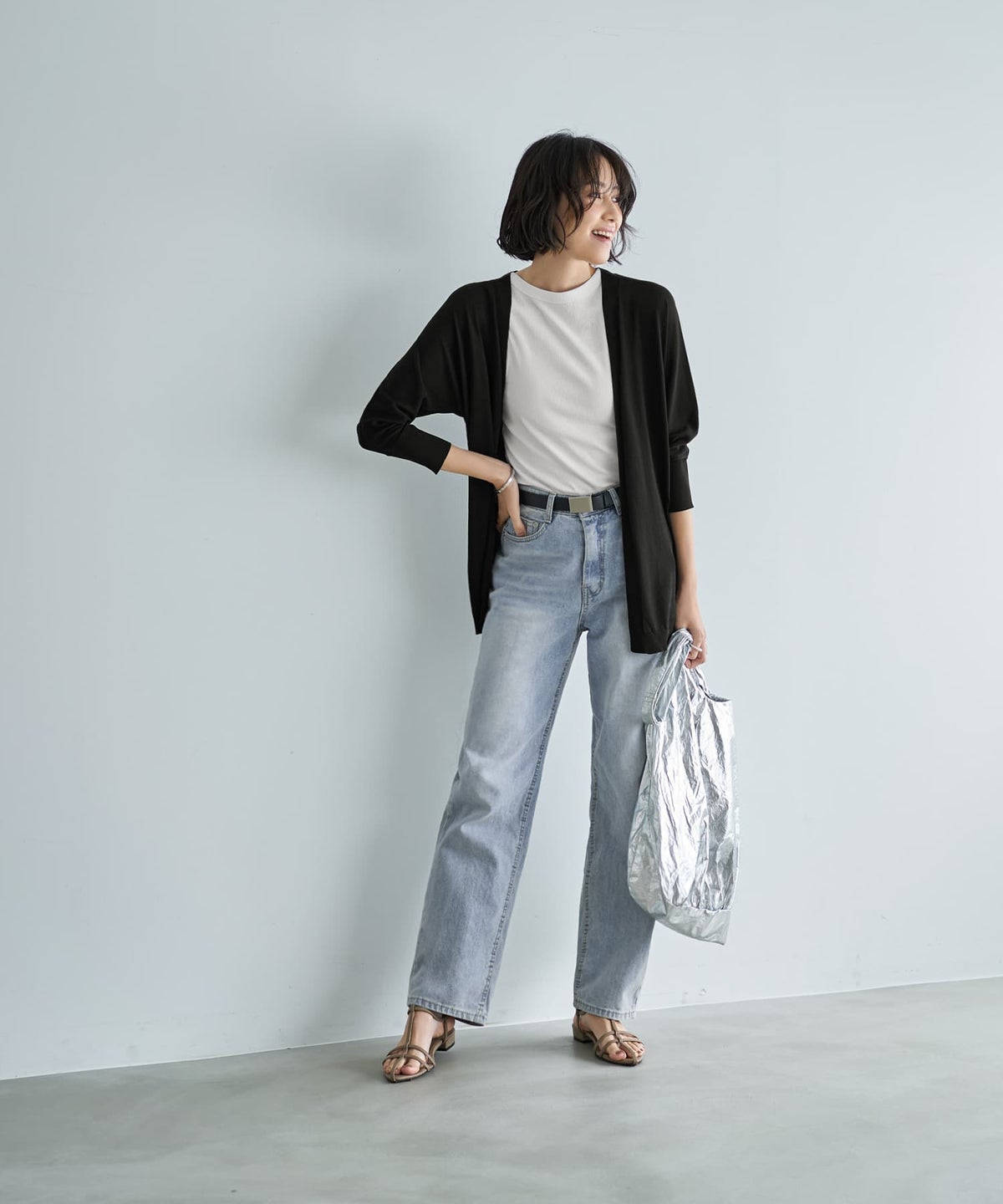 着用イメージ 163cm ブラック