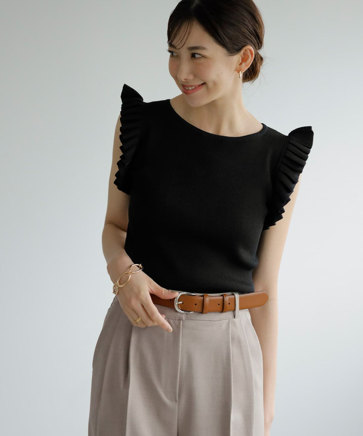 着用イメージ　ライトブラウン