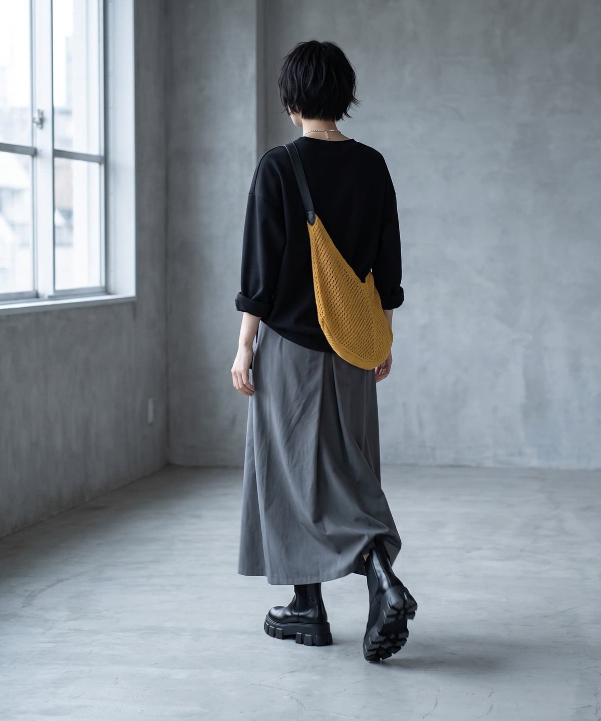 着用イメージ 170cm ブルーグレー