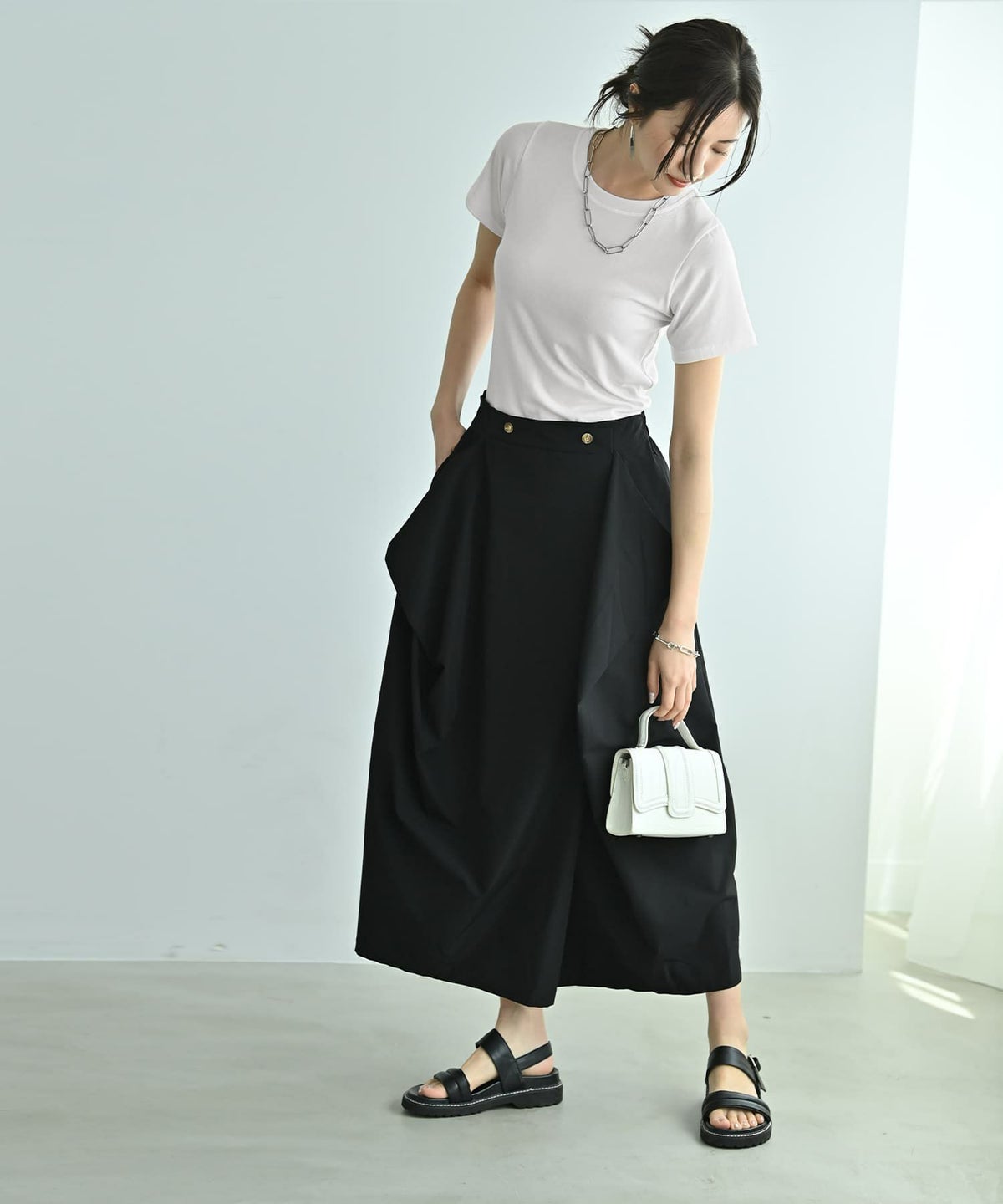 着用イメージ 172cm ブラック