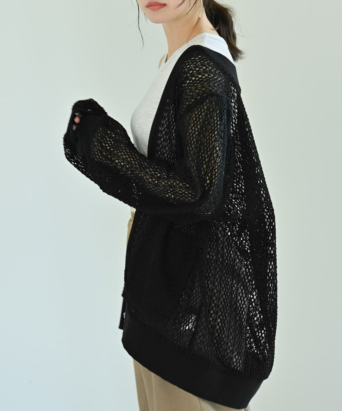 着用イメージ 172cm ブラック