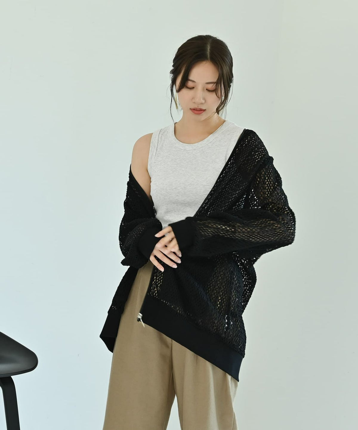 着用イメージ 172cm ブラック