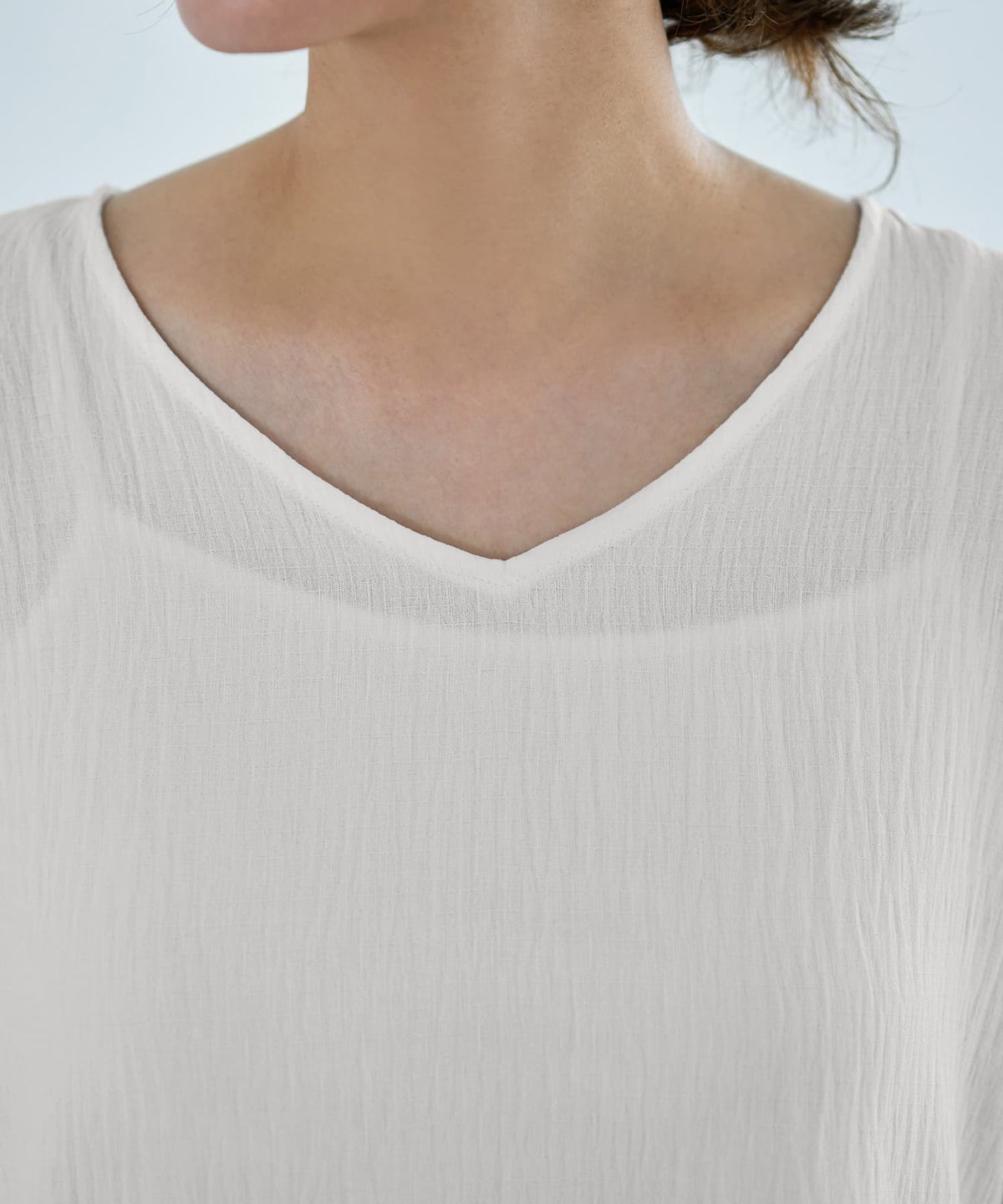 着用イメージ　163cm ホワイト