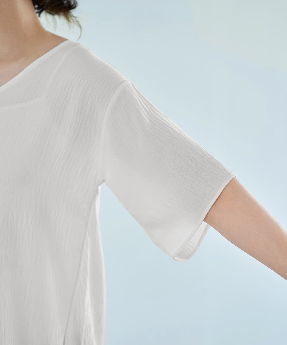 着用イメージ　163cm ホワイト