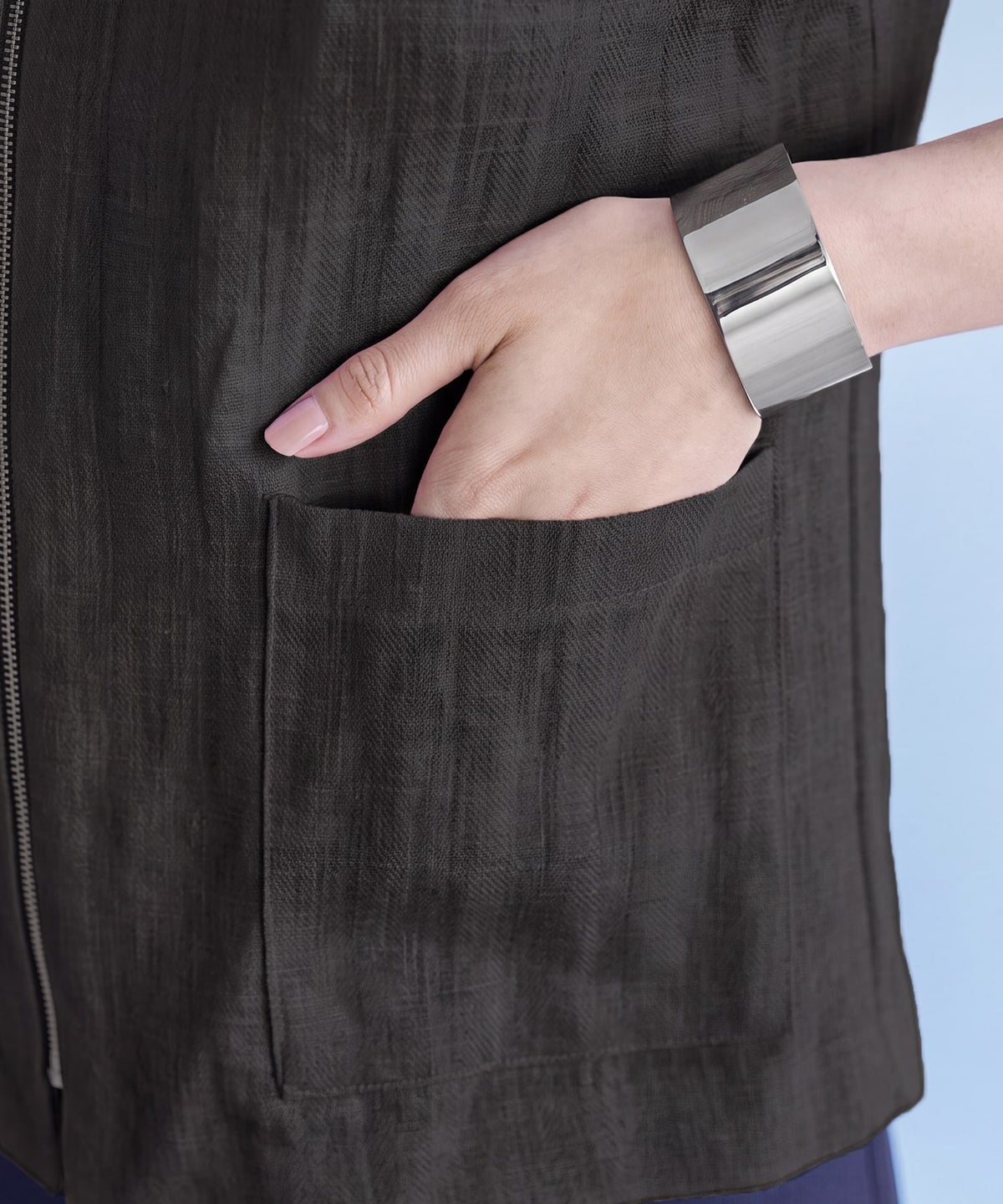 着用イメージ　163cm チャコール
