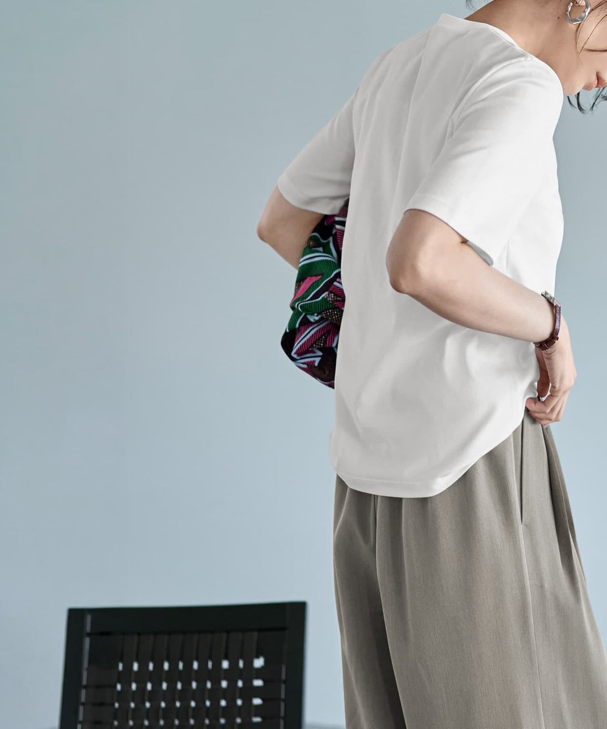 着用イメージ　166cm ホワイト