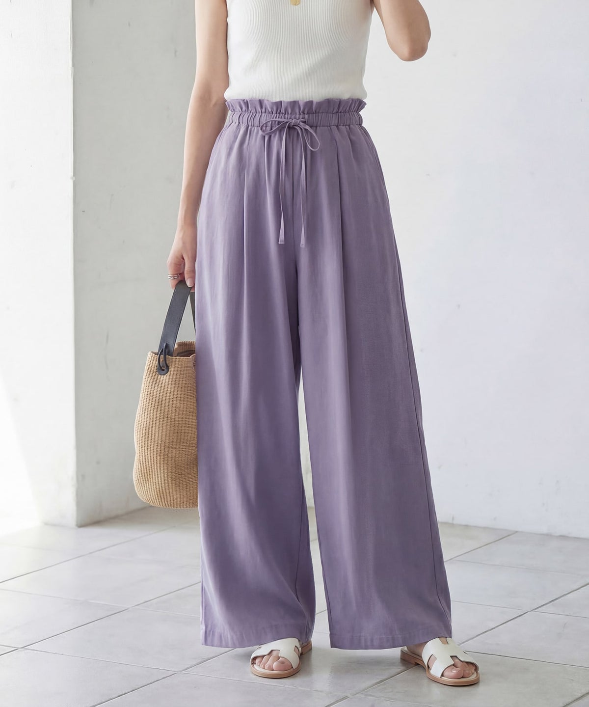 着用イメージ　166cm ライラック