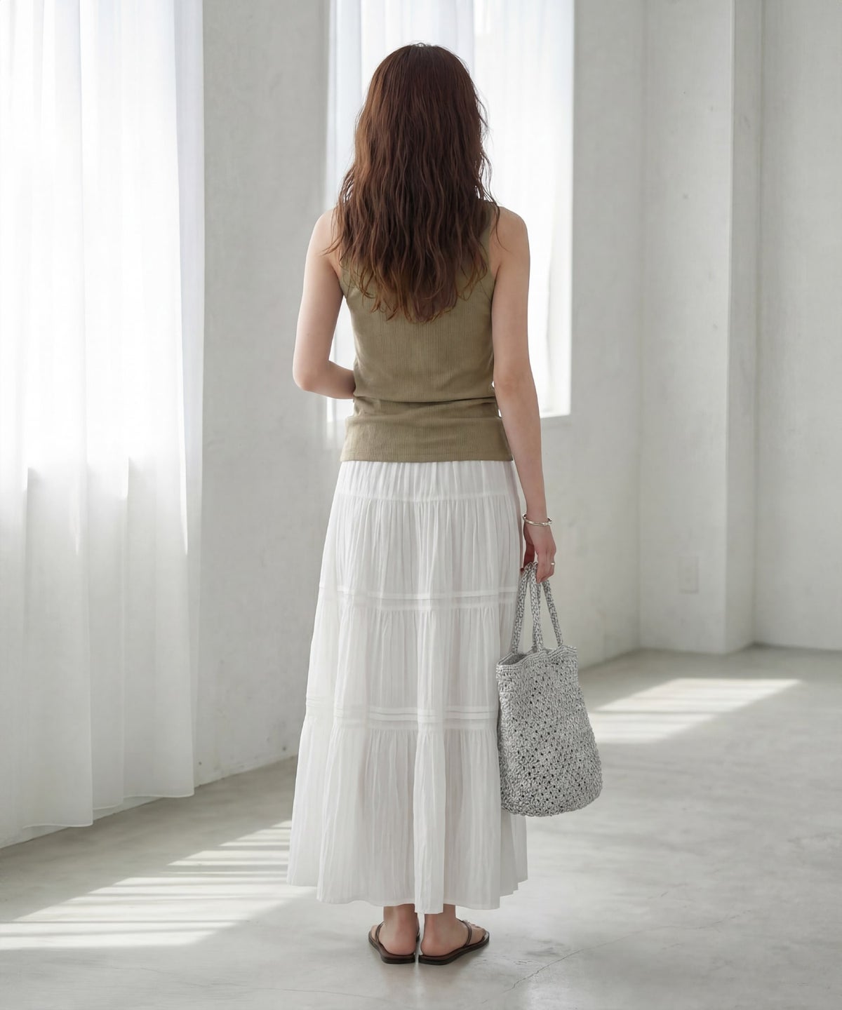 着用イメージ 163cm オリーブベージュ