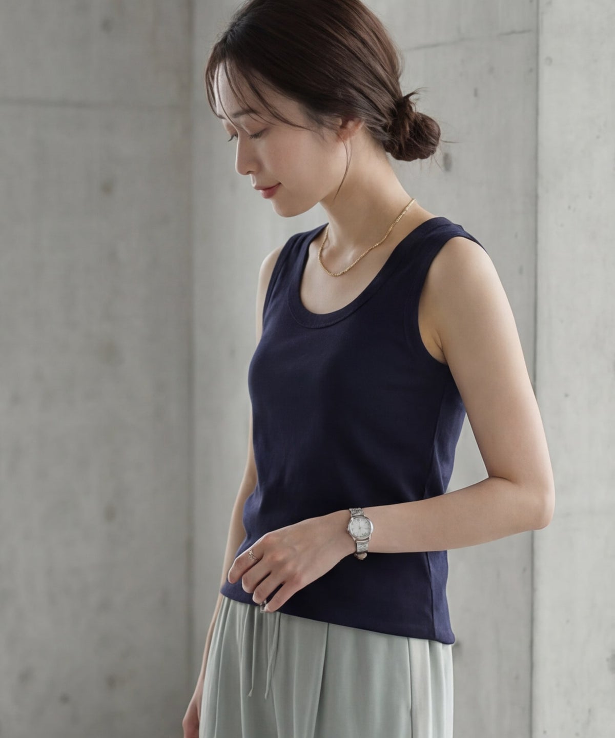 着用イメージ 163cm ネイビー