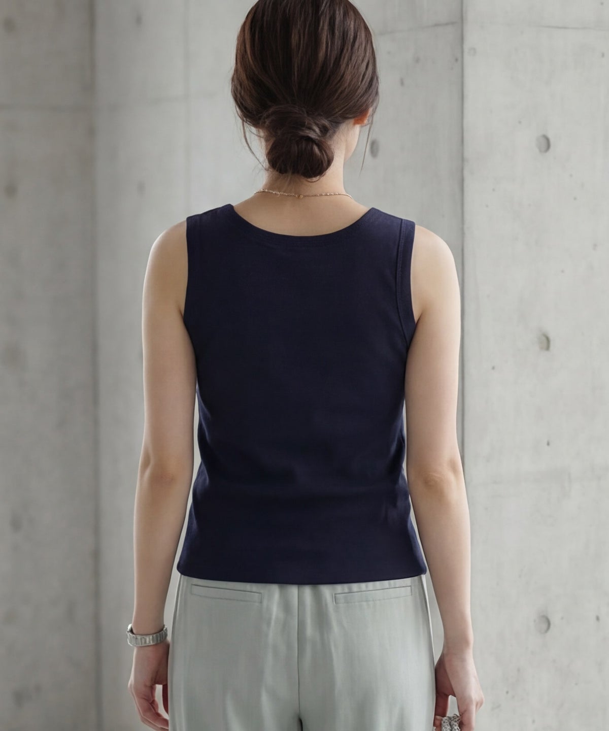 着用イメージ 163cm ネイビー