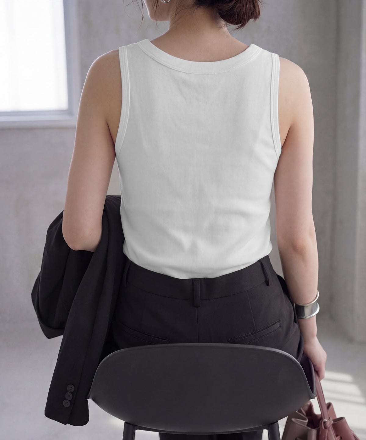 着用イメージ 163cm ホワイト