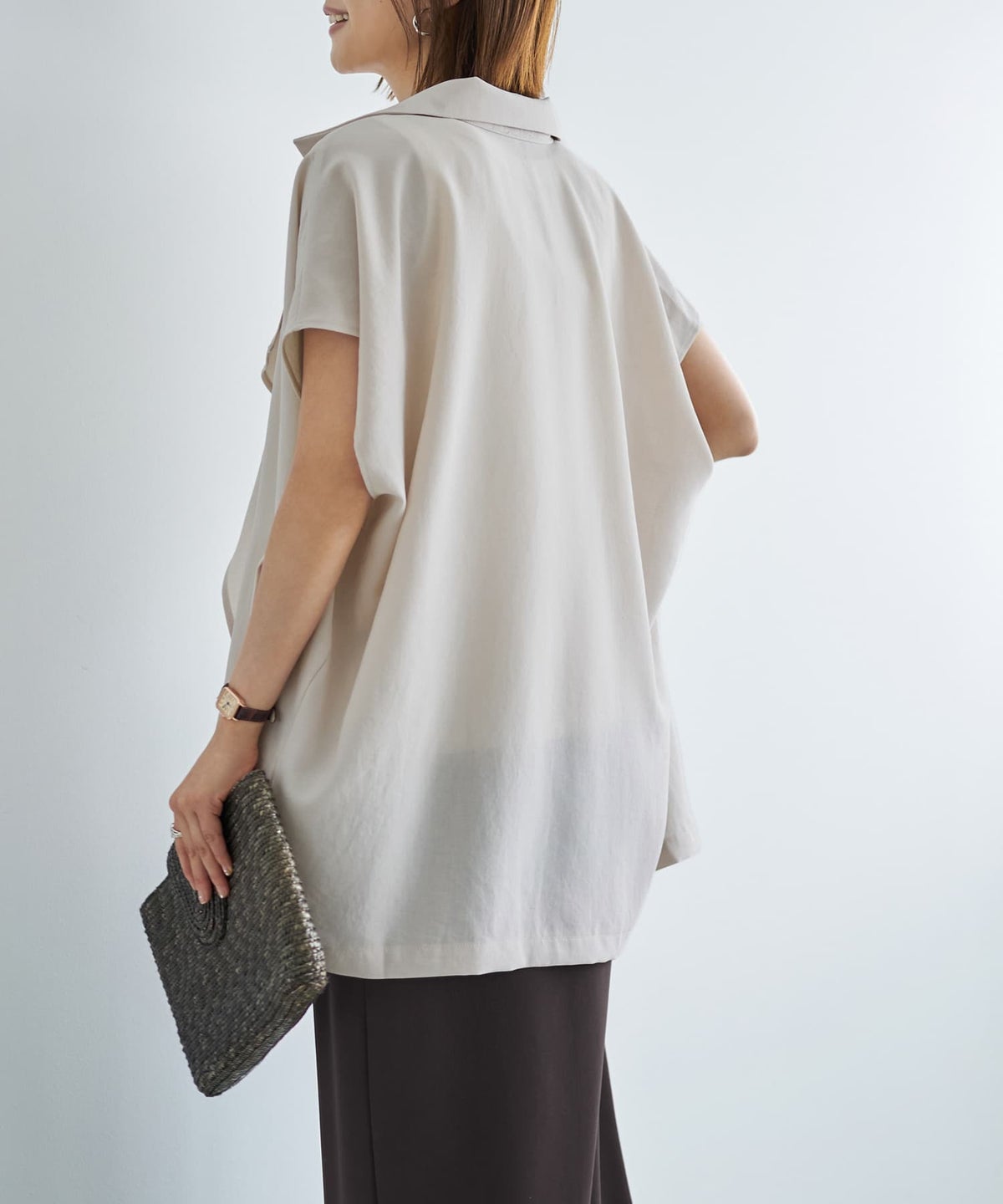着用イメージ　167cm ライトベージュ