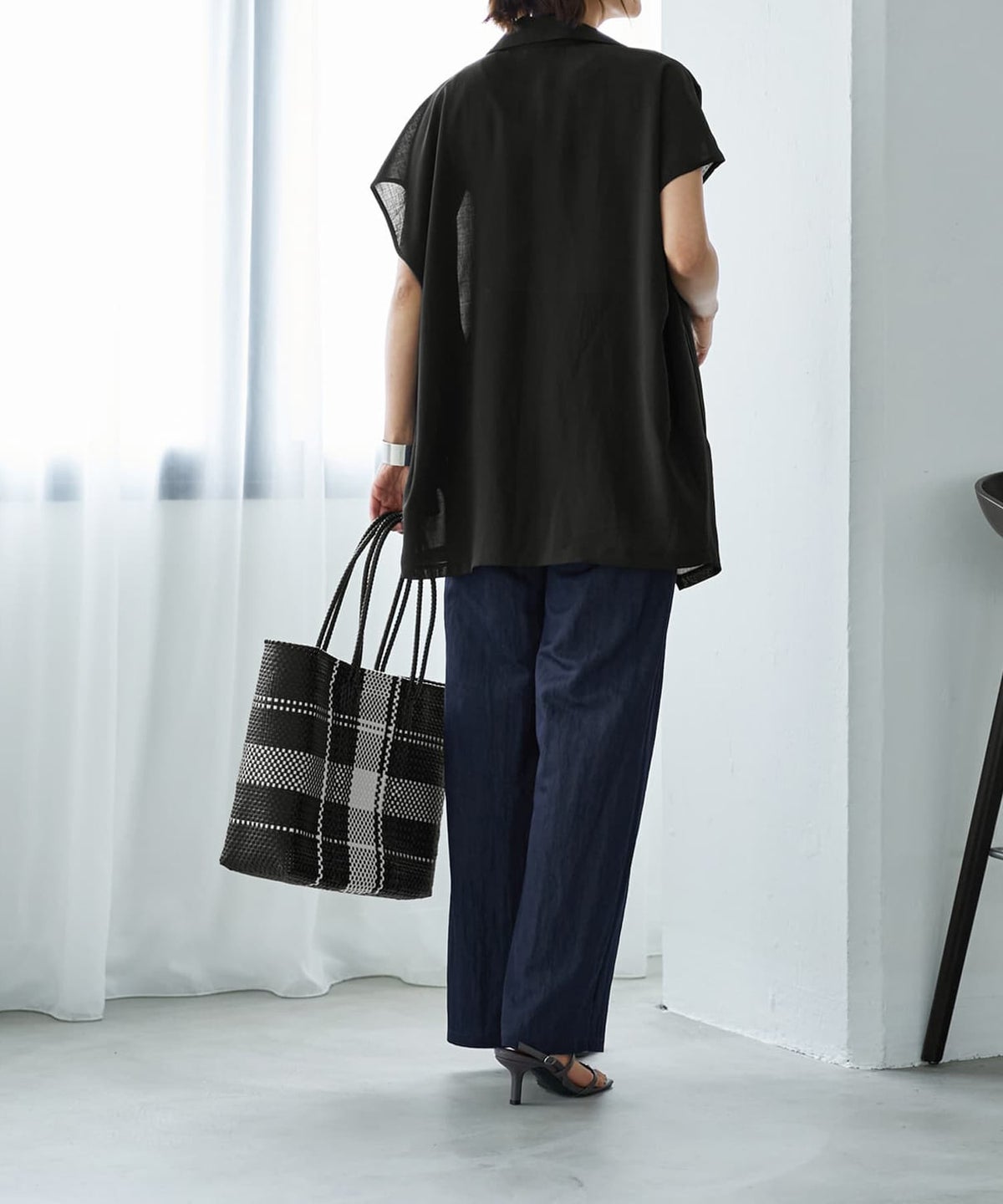 着用イメージ　167cm ブラック
