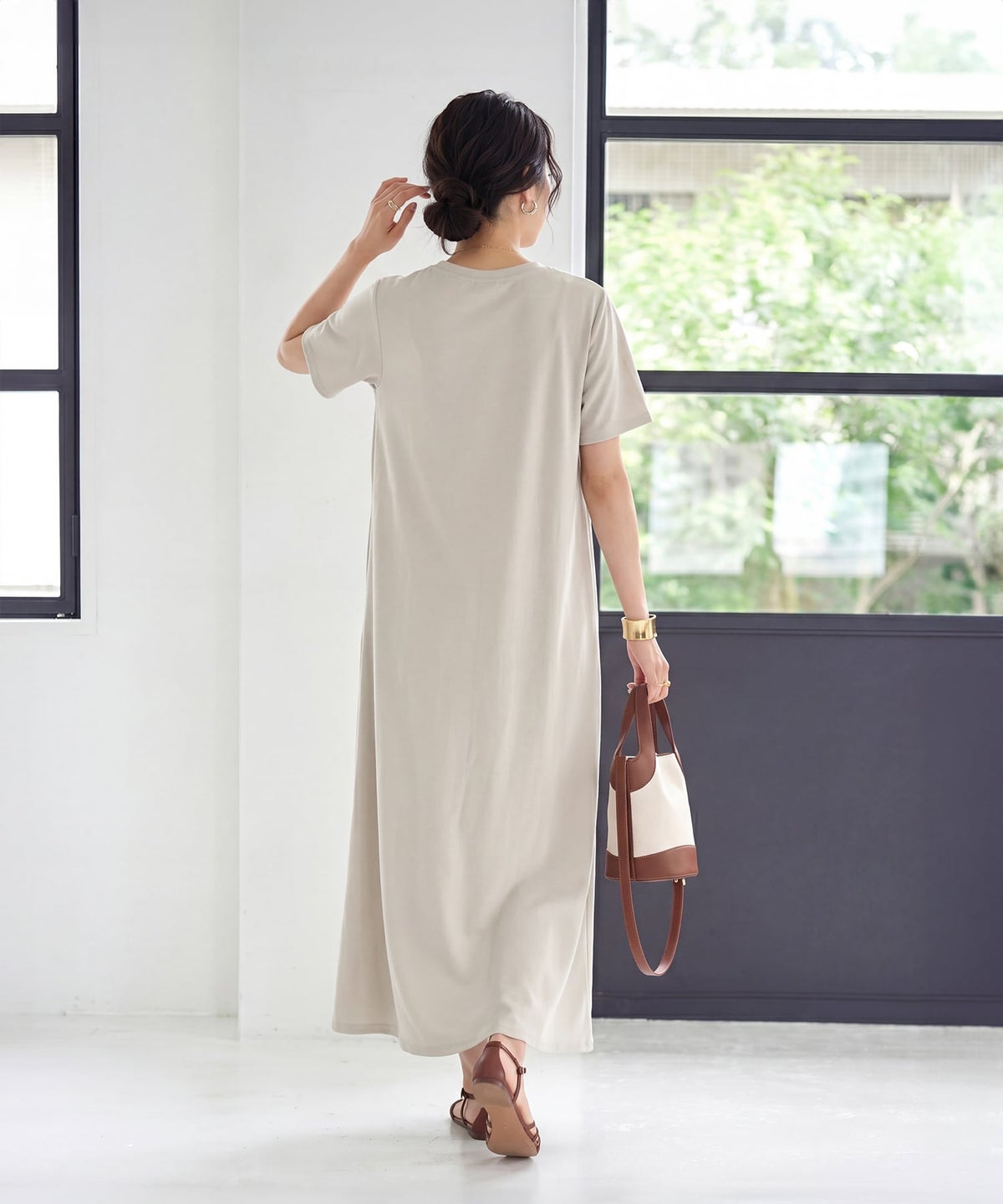 着用イメージ 165cm グレージュ 02