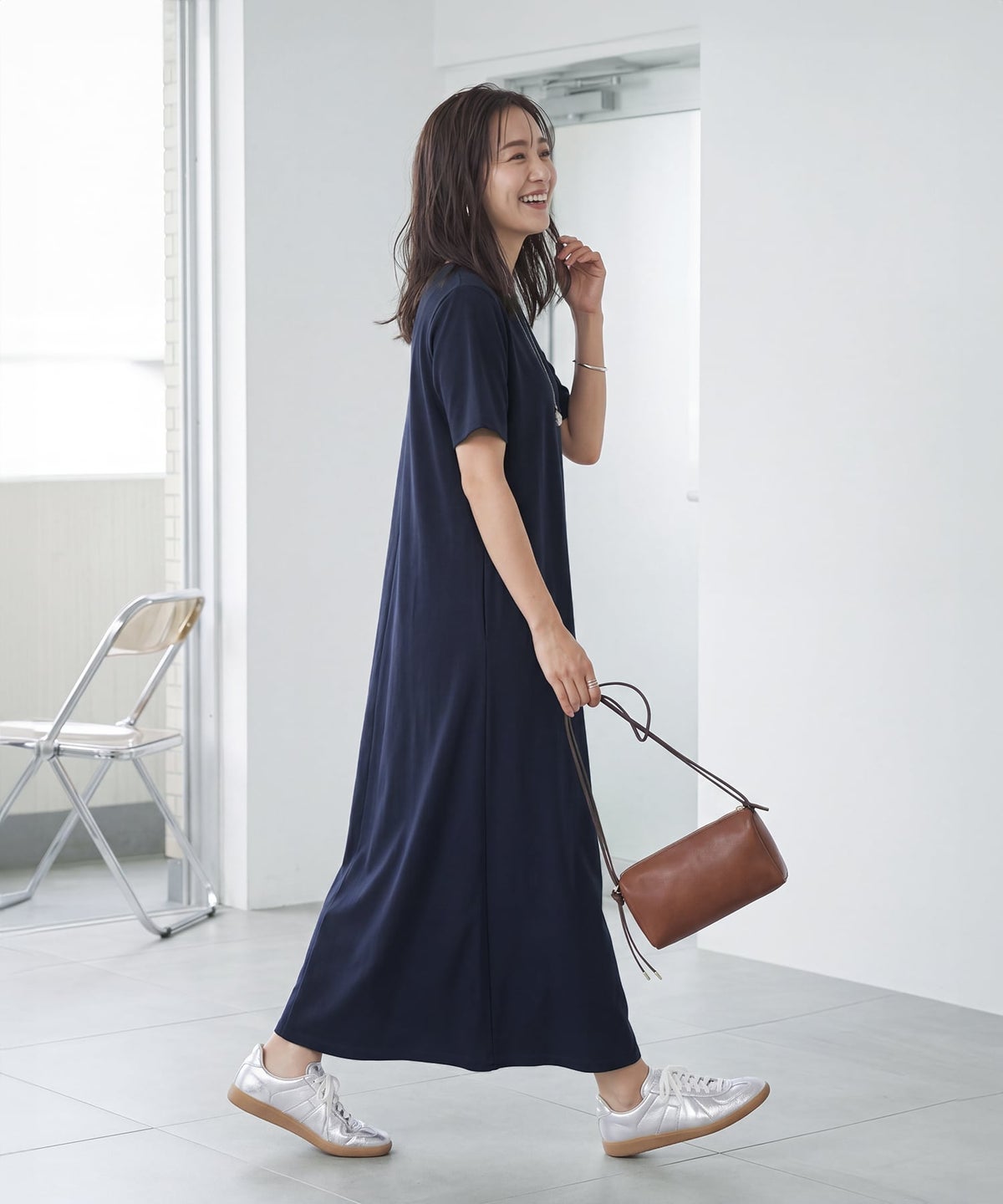 着用イメージ 165cm ネイビー 02