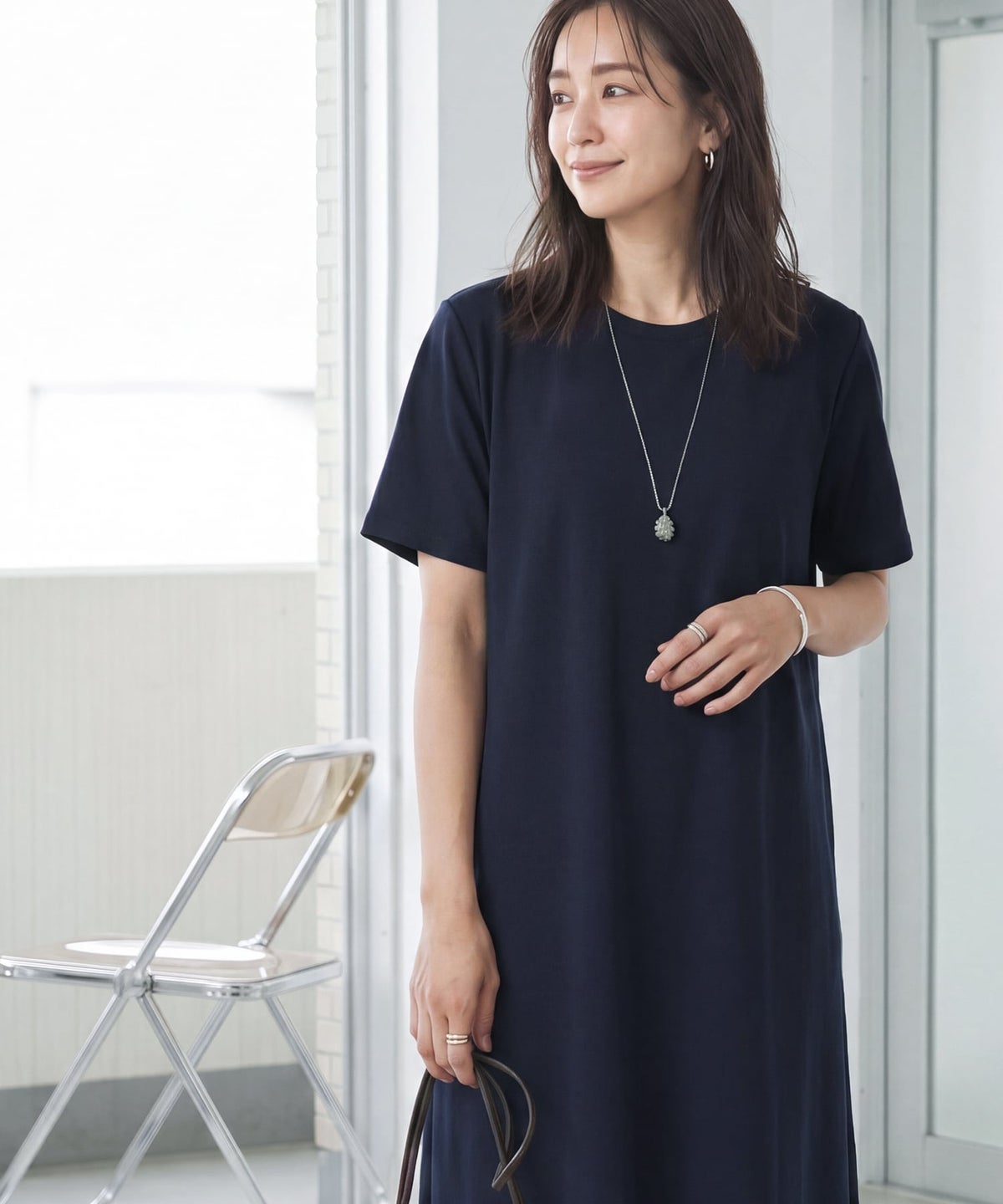 着用イメージ 165cm ネイビー 02