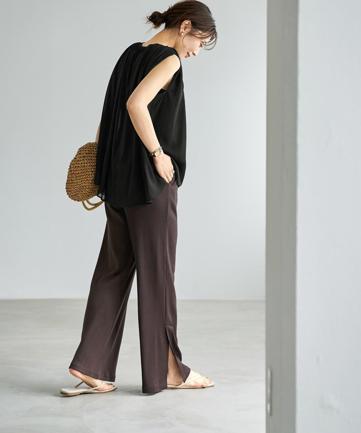 着用イメージ　166cm 02サイズ　ブラウン