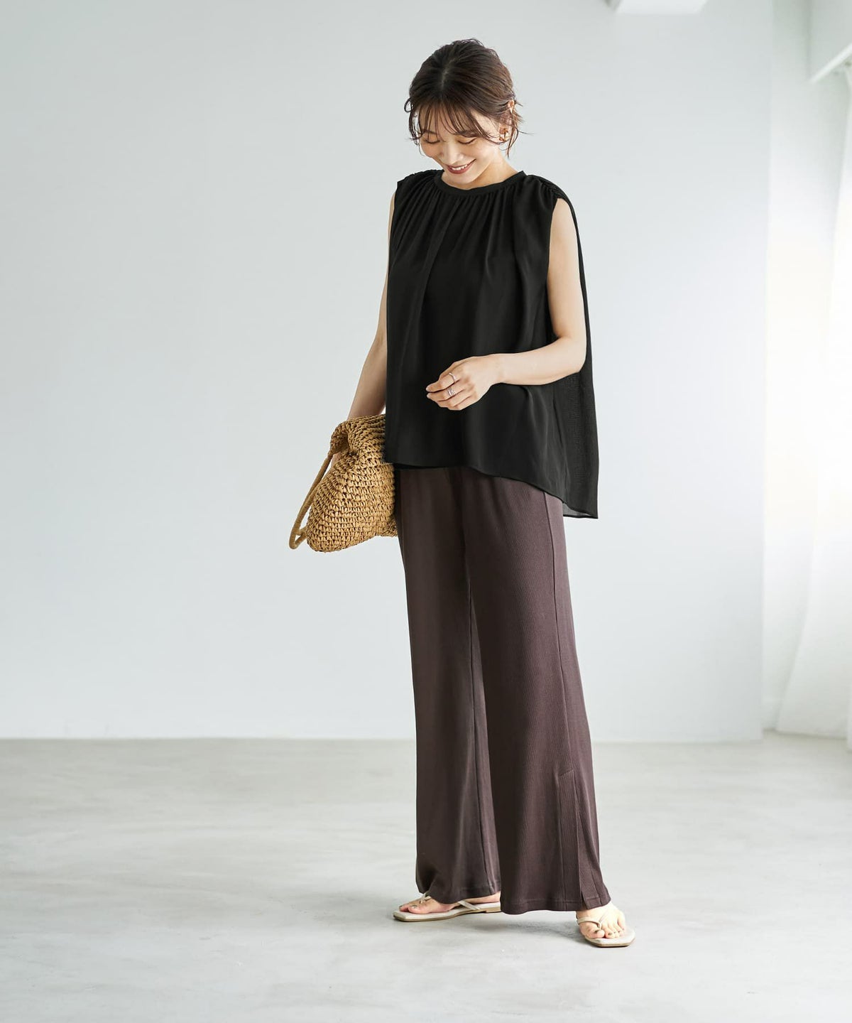 着用イメージ　166cm 02サイズ　ブラウン