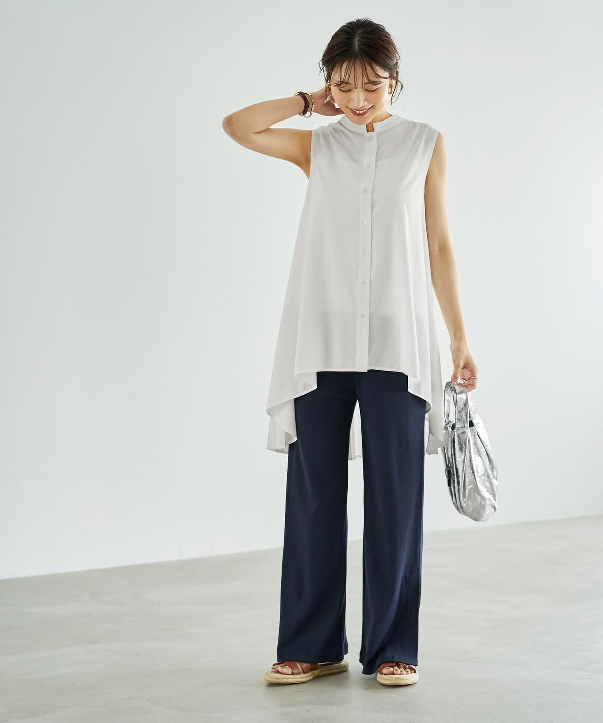 着用イメージ　166cm 02サイズ　ネイビー