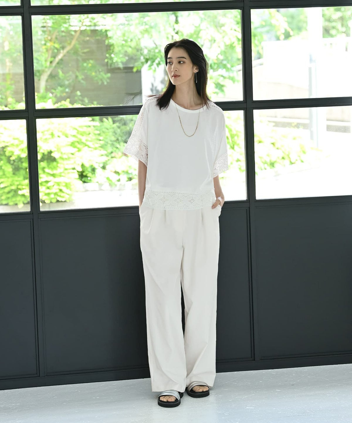 着用イメージ 170cm ホワイト