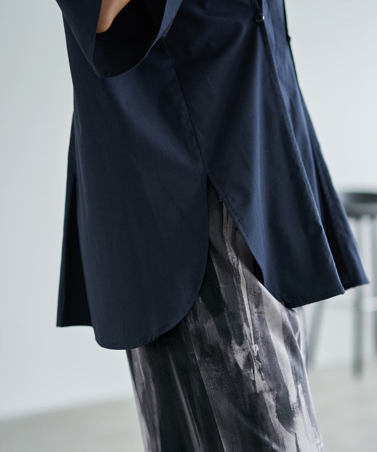 着用イメージ　167cm ダークネイビー