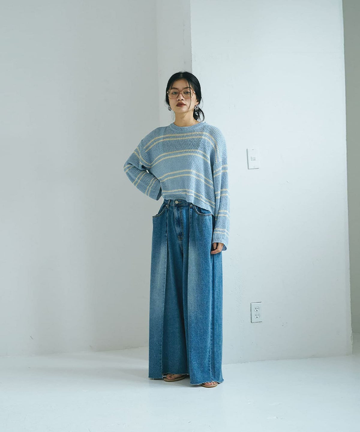 着用イメージ 168cm LIGHT BLUE