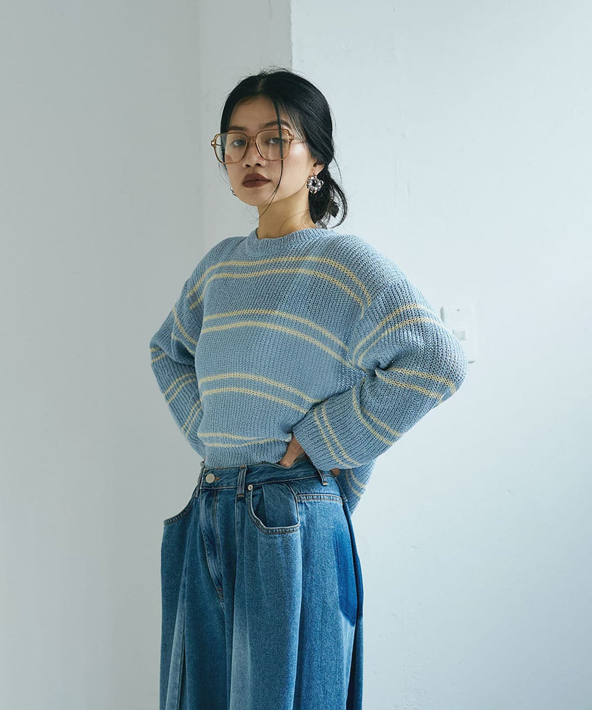 着用イメージ 168cm LIGHT BLUE