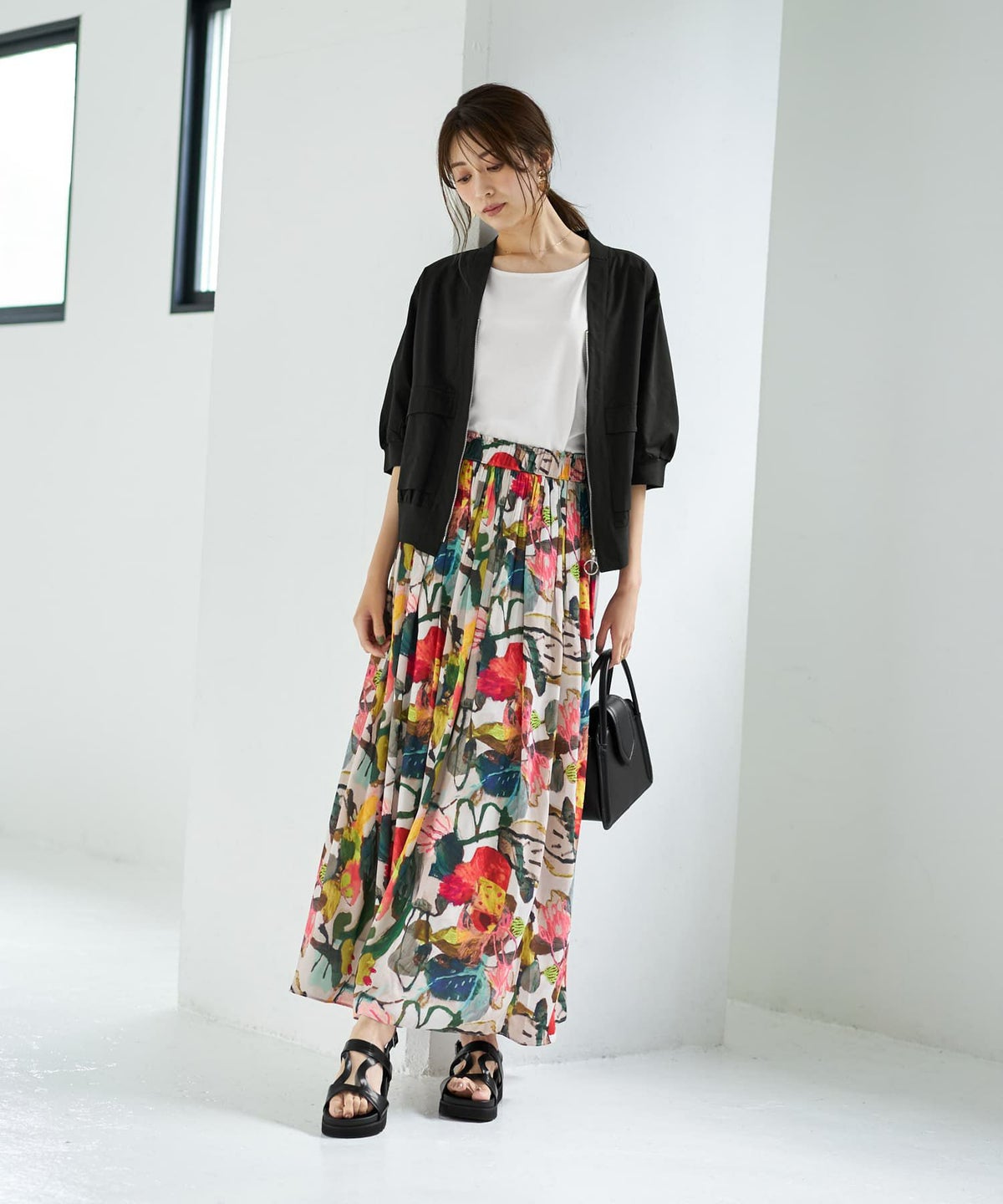 着用イメージ　167cm ブラック